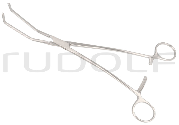 RU 7640-28 / Satinsky-De Bakey Atrauma Clamp, Cvd., Shanks Cvd., (L) 28 cm - 11" Tangential Occlusion