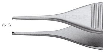 RU 4133-04 / Pince Adson, Fine, 1 x 2 Dents, 12 cm 12,0 cm