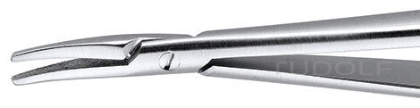 RU 5865-18G / Needle Holder Microgrip, Stand., Round Hdl Cvd., W. Ratchet, 18cm, 7"