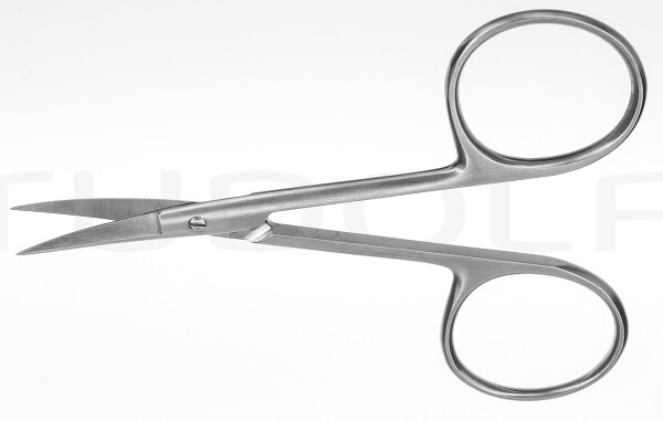 RU 2427-10 / Forbice Delicata, Curva, Anelli Grandi 10,0 cm