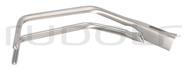 RU 7640-28 / Satinsky-De Bakey Atrauma Clamp, Cvd., Shanks Cvd., (L) 28 cm - 11" Tangential Occlusion