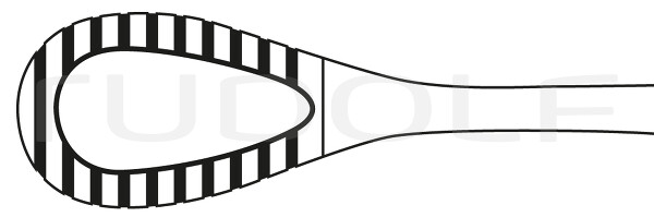 RU 3910-18 / Schwammzange Förster, Ger., Gerieft 18,0 cm