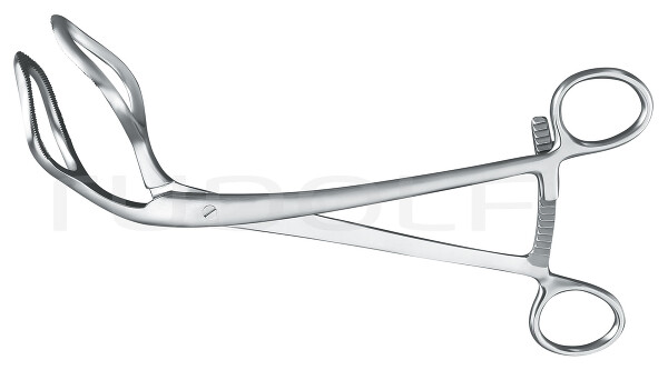 RU 7223-23 / Pinza Per Abbassare L'utero Somer 23cm