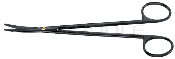 RU 1331-18C / Diss. Scissors Metzenbaum, Cvd., Ceramic Coated, 18 cm - 7"