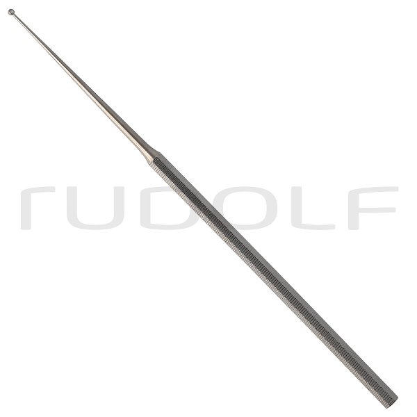 RU 7902-30 / Curette Buck, Figure 000,Straight, Sharp, I Ø 0.75 mm, O Ø 1.8 mm, 14.5 cm - 5 3/4"