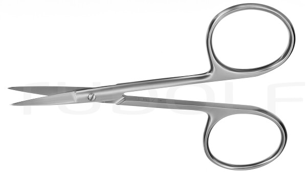 RU 2426-10 / Forbice Delicata, Retta, Anelli Grandi 10,0 cm