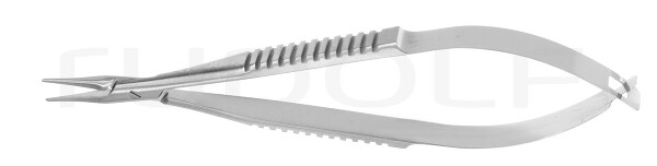 RU 5956-09 / Needle Holder Castroviejo Str., W/O. Ratchet, 0,5mm, 9cm, 3 1/2"
