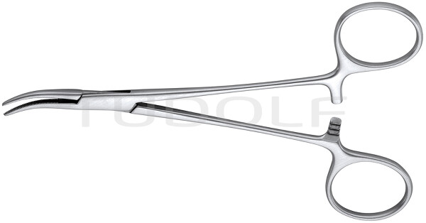RU 3167-13 / Pinza Emostatica Hoen, Curva Lat. 14,0 cm