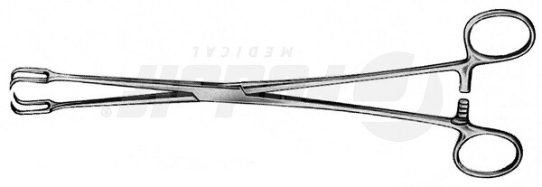 RU 7180-24 / Pinza Per Abbassare L'utero Schröder Retta, 24cm