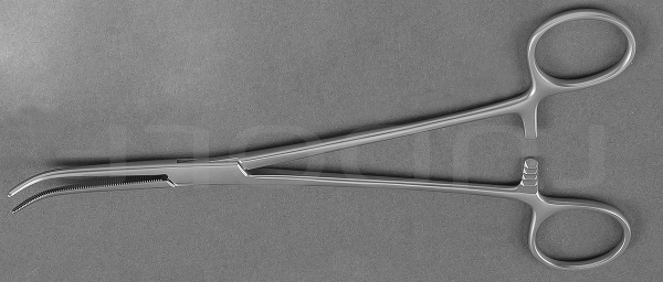 RU 3253-42 / Hemost. Fcps Kelly, Cvd. 19 cm, 7,5"