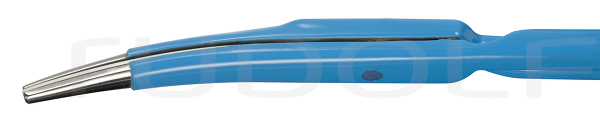 RU 1382-23 / Bipolar Scissors Metzenbaum, Cvd., Blue 23 cm, Round Plug, Slender Pattern