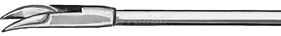 RU 8650-11/06 / Laryng. Micro Scrs, Cvd. Lft, FF-MOV. Shaft Length 23cm
/9", Conicø1/2mm
, Jaw 2mm
