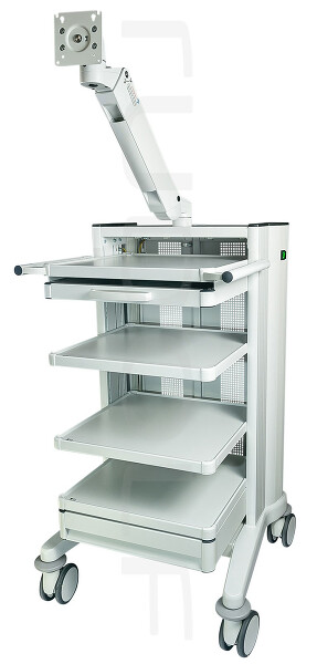 IM403-002 / Chariot Version Haut De Gamme Bras Pivotable P. Moniteur, Paroi Arrière Support Pour Tête De Caméra