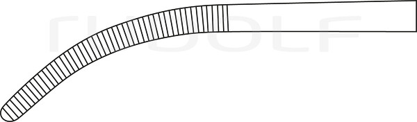 RU 3280-02 / Ligaturklemme Rumel, Gebogen 23,0 cm