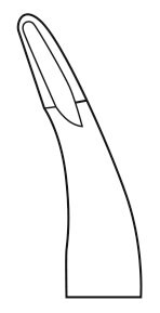 RU 5561-15 / Hohlmeisselzange Friedmann-Delikat, Gebogen, 2 mm, 15 cm