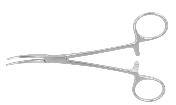 RU 3289-14 / Ligature Fcps Baby-Overholt, Cvd. 13,5 cm, 5,25"
