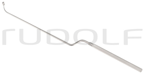 RU 8846-92 / Micro Ring Curette Hardy;Right Curved 24 cm, Ø 5 mm