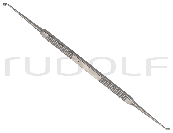 RU 7909-11/15 / Löffel House, Scharf, Stark Gebogen, Doppelendig, Oval 1,5  x 1,8 mm, 14,5 cm