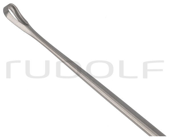 RU 7314-06 / Cureta Uterina Recamier, Rígida, Cortante, Fig. 0, 12x6mm, 26cm