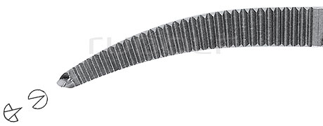 RU 3143-10 / Hemost. Fcps Hartmann, Cvd., 1x2T. 10 cm, 4"