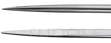 RU 4296-06 / Micropinza Recta, Lisa, Bayoneta, 1 mm, 18,5 cm