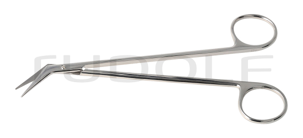 RU 1754-16HP / Gefässschere De Bakey, 60°, Hochglanz 16,0 cm
