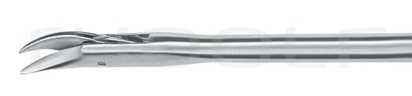 RU 8650-03/06 / Microtijera Laríngea, Curva Izda. 23 cm, Ø 2/3 mm, 2 mm