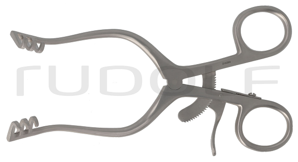 RU 4711-16 / Retractor Weitlaner-Wullstein, Blunt, 3x3 Teeth, Spread 75 mm, 16.5 cm - 6 1/2"