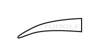 RU 5862-15T / Micro-Porte-Aiguille, Titan Courbé, Sans Blocage, 15 cm