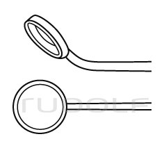 RU 8853-07 / Curette Nicola, Courbée En Haut 6,5 mm, 26 cm