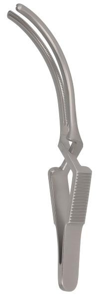 RU 7587-10 / Pinza Atraumatica Bulldog De Bakey, Curva 9,5cm
