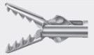 RF253-601 / Fasszange, Flex., Alligatormaul 3 Charr./1,0 mm, NL 600 mm, Doppelbew.