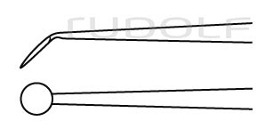 RU 8836-03T / Rhoton Dissector, Round, Ti, Fig. 3 19 cm - 7 1/2", Ø 3 mm