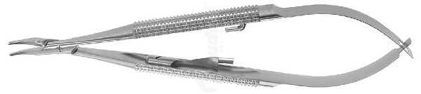 RU 5973-12 / Needle Holder Barraquer Cvd., W. Ratchet, 0,75mm, 12cm, 4 3/4"