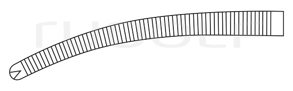 RU 3011-20 / Pinza Emost. Ochsner-Kocher, Curva, 1x2D 20,0 cm