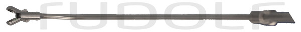 RU 8114-06 / Double Spoon Forceps, Horiz. Opening, Ø 4 mm, 90° Curved Upward, (Wl) 12 cm - 4 3/4", with LUER-LOCK