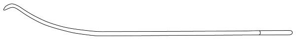 RU 5439-02/12 / Knochenhebel, 2Mm/15mm, (L) 12,5 cm