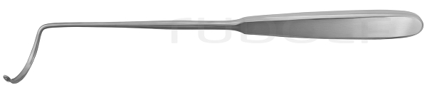 RU 6110-24 / Ago Per Legatura Deschamps, Smusso, Per Mano Destra, 24 cm, Curvo A Sinistra