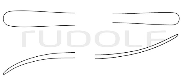 RU 6344-35 / Dissecteur Tönnis, 2 Extrémités, Fig. 2 Mousse, 24 cm