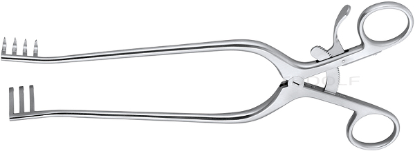 RU 4724-20 / Retractor Weitlaner, Sharp 20cm
, 8", 3x4 Teeth