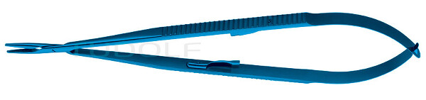 RU 5852-18H / Micro Needle Holder Microgrip, Streamline Str., W. Ratchet, Ti, 18cm, 7"