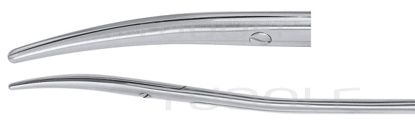 RU 1339-18 / Diss. Scissors Metzenbaum-S, Cvd., TC 18 cm - 7"