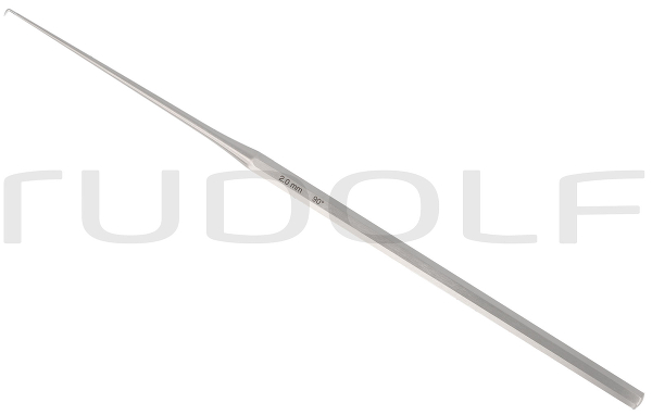 RU 7907-05/20 / Ohr-Häkchen Shambaugh, Scharf, Abgewinkelt 90°, 2 mm, 16 cm