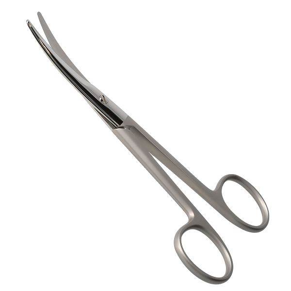 RU 1251-14S / Scissors Mayo Supreme, Bl/Bl, Cvd. 14,5 cm, 5,75"