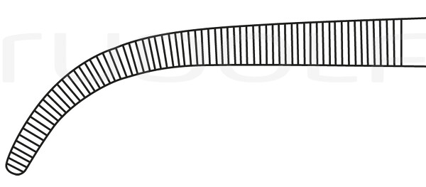 RU 3303-20 / Pinza Per Legatura Heiss, Curva 20,0 cm
