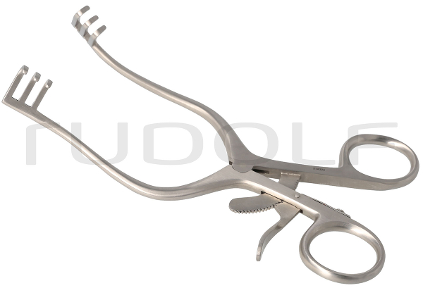 RU 4711-16 / Retractor Weitlaner-Wullstein, Blunt, 3x3 Teeth, Spread 75 mm, 16.5 cm - 6 1/2"