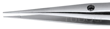 RU 4068-12G / Naht-Pinzette, Rundgriff, Ger., Mg Fadenplatte 6x0,4 mm, 12,0 cm