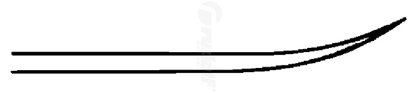 RU 5332-22 / Mini-Lambotte Osteotom, geb. 12,5 cm, 2 mm
