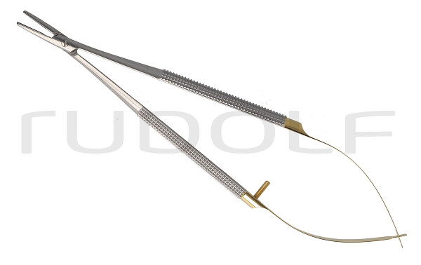 RU 5866-14 / Needle Holder Castroviejo/Barraquer, Str. TC, W/O. Ratchet, 14cm, 5 1/2"