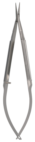 RU 5868-18 / Mikro-Nadelhalter Reill, Rundgriff Ger., O. Sperre, 15,5cm